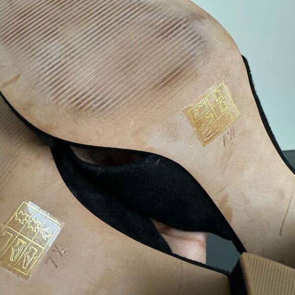 Madewell The Greer Mule Sandal Size 7.5 Black Comfort Suede Medium Block Heel - Picture 12 of 13